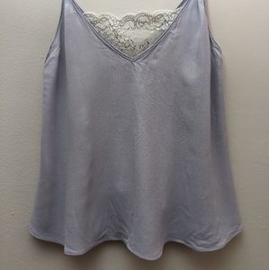 Purple Tank Top with White Lace
